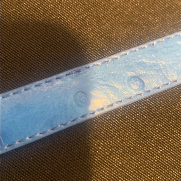 J. Crew Vibrant Blue Leather Belt - Picture 6 of 6